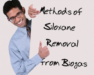 Siloxane removal from biogas