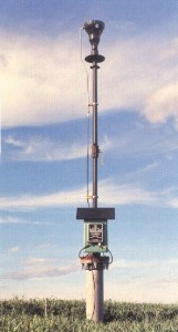 Landfill gas monitoring - example of an old-style candle flare