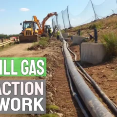 Image with text Landfill Gas Extraction Pipework