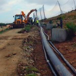 Landfill gas extraction pipework