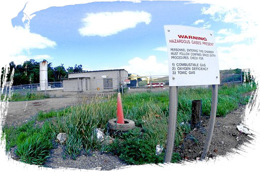 Landfill gas management compound