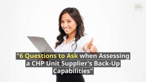 Image shows an intro graphic to 6 questions to ask a CHP unit maintenance contractor.
