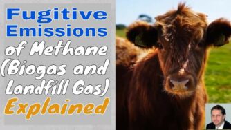 Image shows the YT thumbnail our the video about fugitive methane emissions.