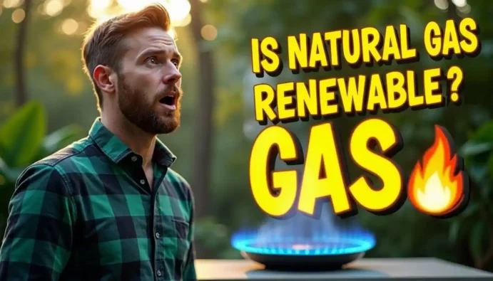 Featured image with the text IS NATURAL GAS RENEWABLE OR NONRENEWABLE?