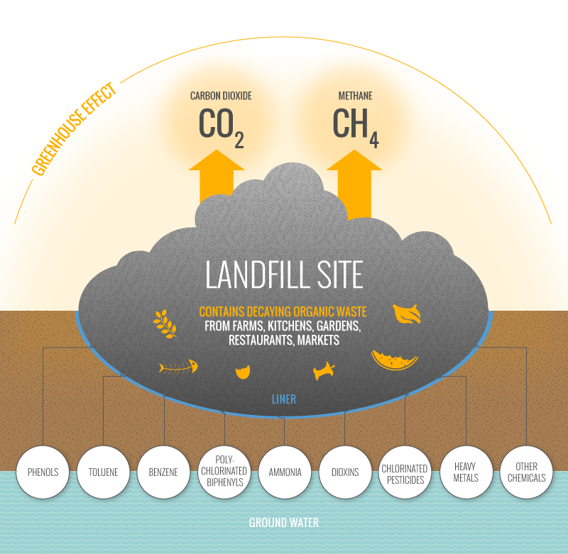 Schematic Diagram shows how methane emissions cause the Greenhouse Effect - From Methane Emissions from Landfills. Schematic Diagram shows how methane emissions cause the Greenhouse Effect - From Methane Emissions from Landfills.