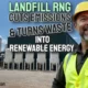 Image Text: Landfill RNG Cuts Emissions turning waste into renewable energy.