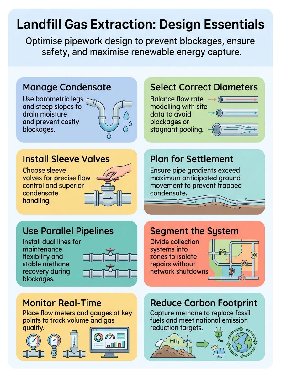 Infographic: The Design Of Landfill Gas Extraction Pipework (Design Essentials)
