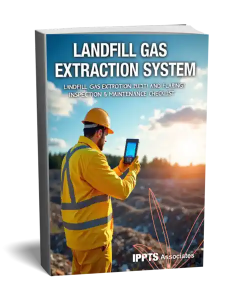Three-dimensional front cover of the Landfill Gas Extraction System and Flaring Inspection and Maintenance Checklist