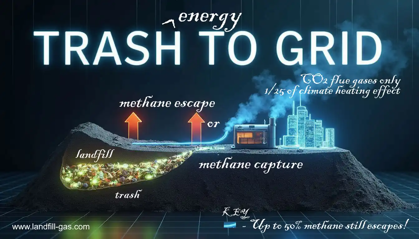 Landfill cross section methane extraction poster.