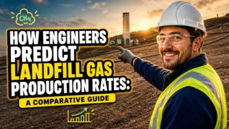 Featured image with text: HOW ENGINEERS PREDICT LANDFILL GAS PRODUCTION RATES.