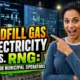 Featured image with the text: Landfill Gas to Electricity vs RNG Best ROI for Municipal Operators.